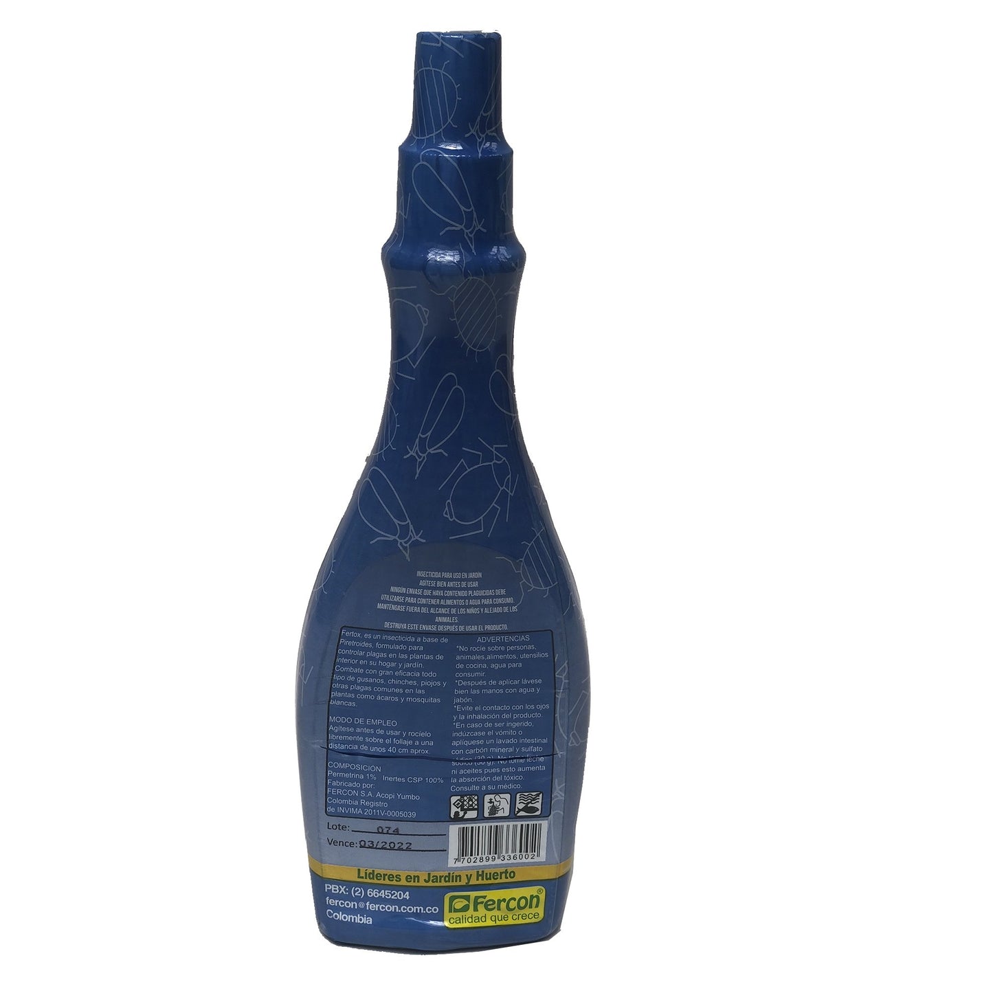 Plano completo de insecticida etiqueta de atrás