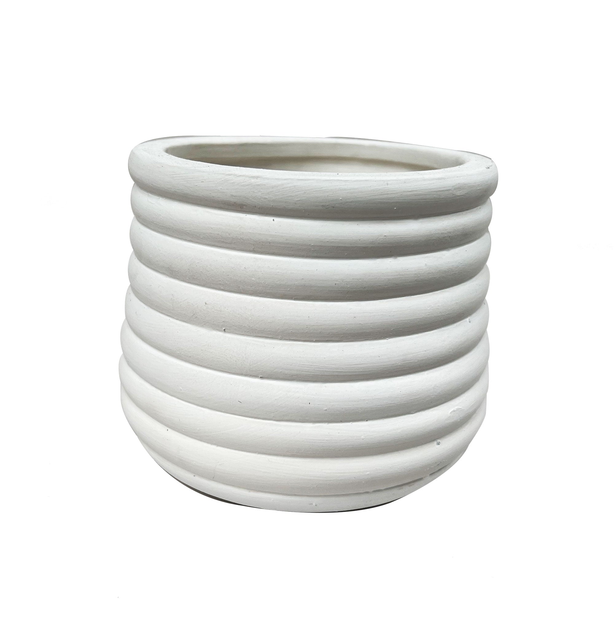Matera de ceramica blanca