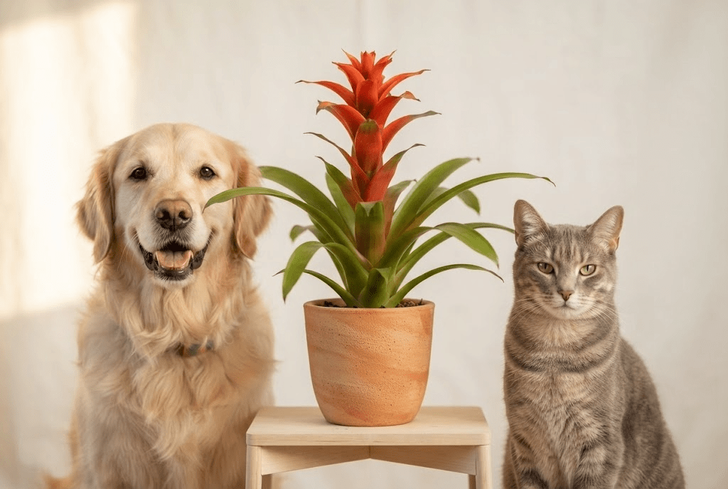 Bromelias y mascotas