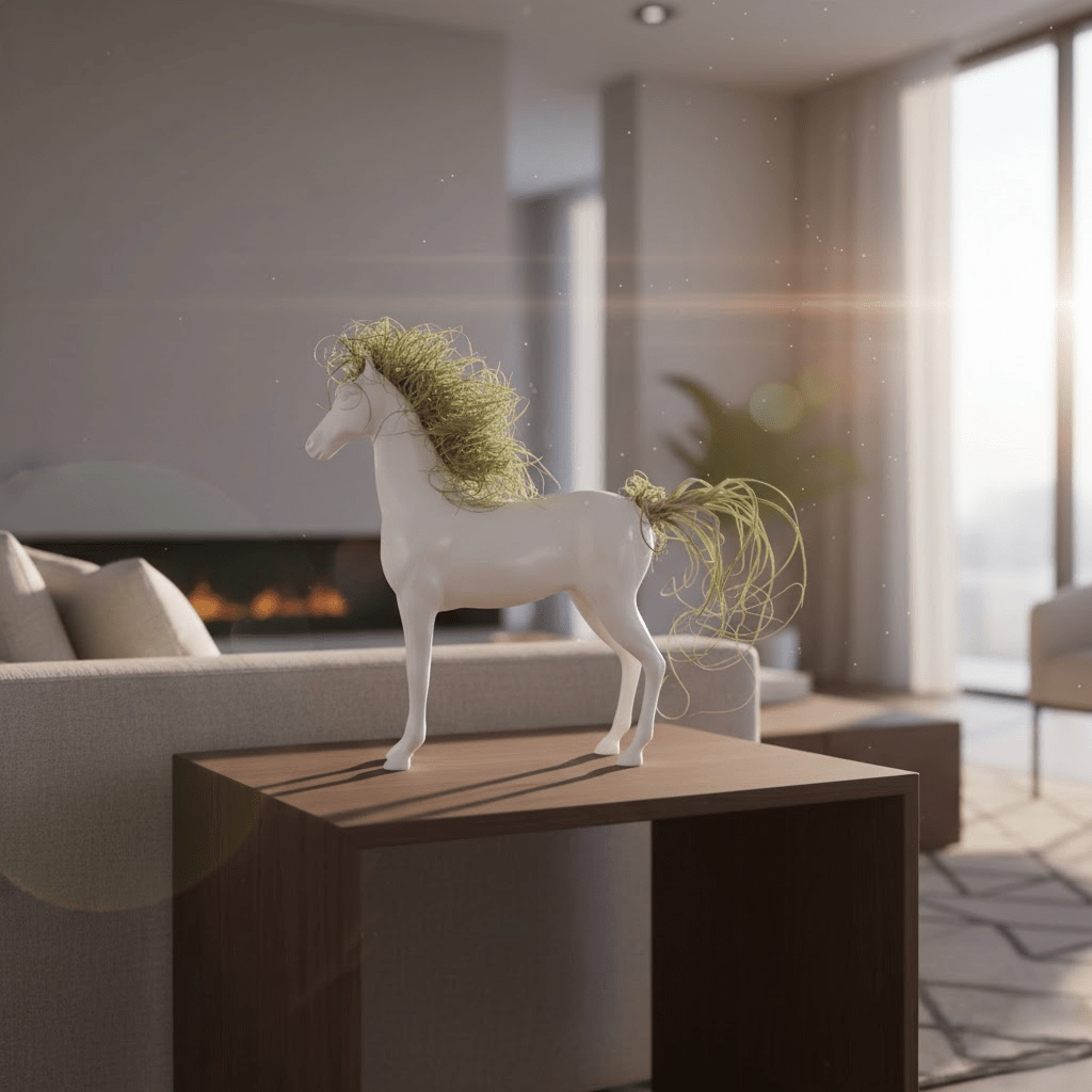Caballo mediano con Tillandsia