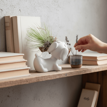 Perro con Tillandsia